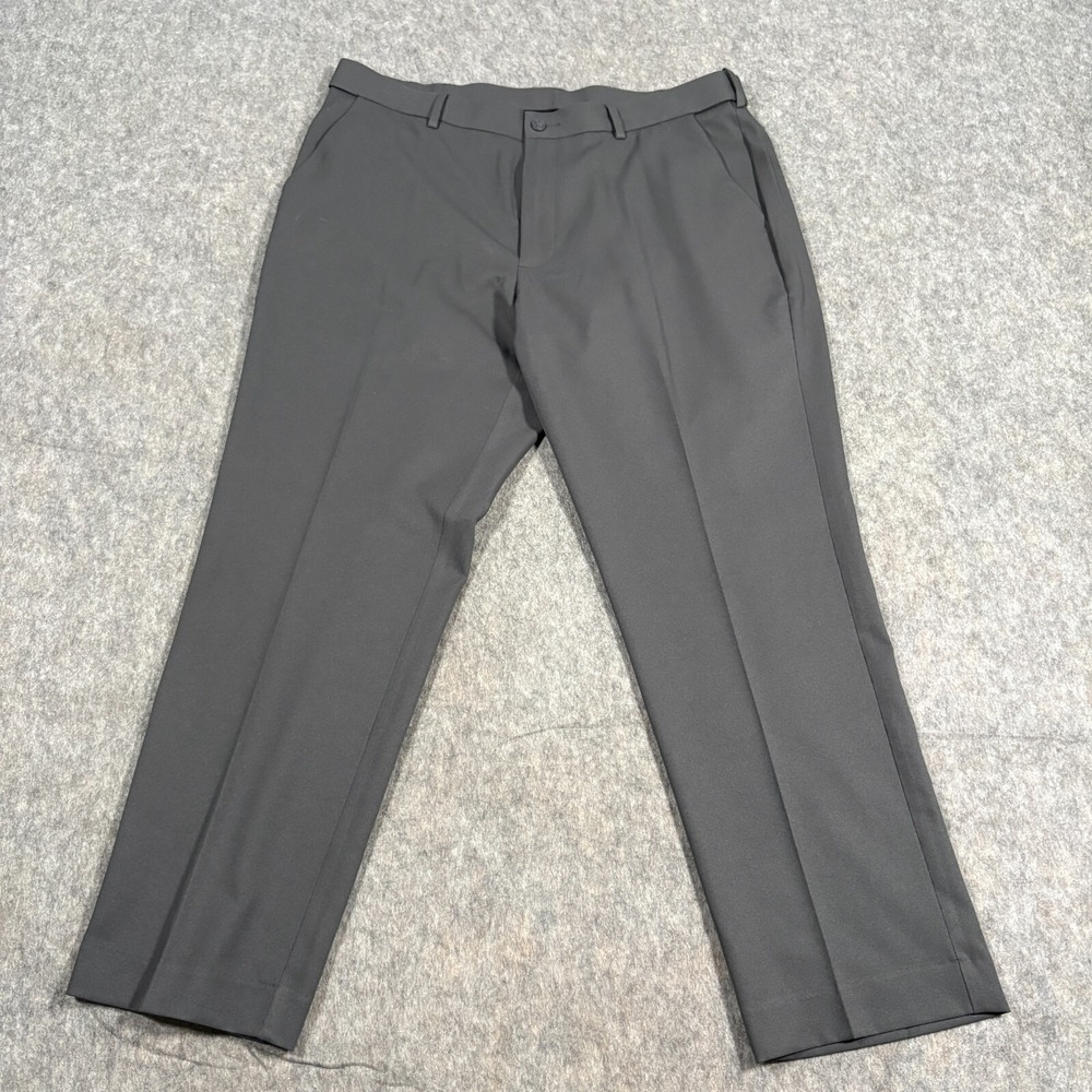 PGA Tour Men's Golf Pants Size 36x29 Gray Flat Front Hemmed Chinos Outdoor Sport